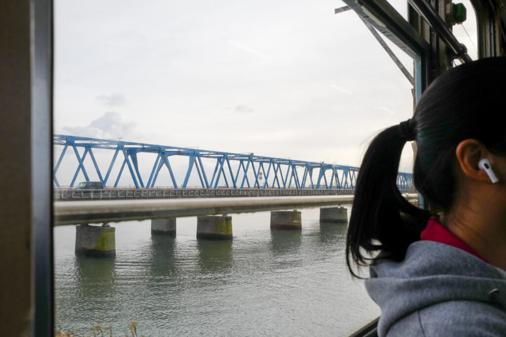 富山　万葉線　新庄川橋　鉄橋