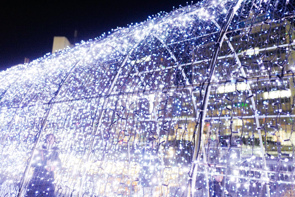 函館駅前ライトアップ